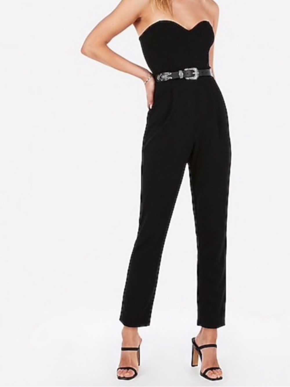 Express Strapless Black Jumpsuit, Size 8